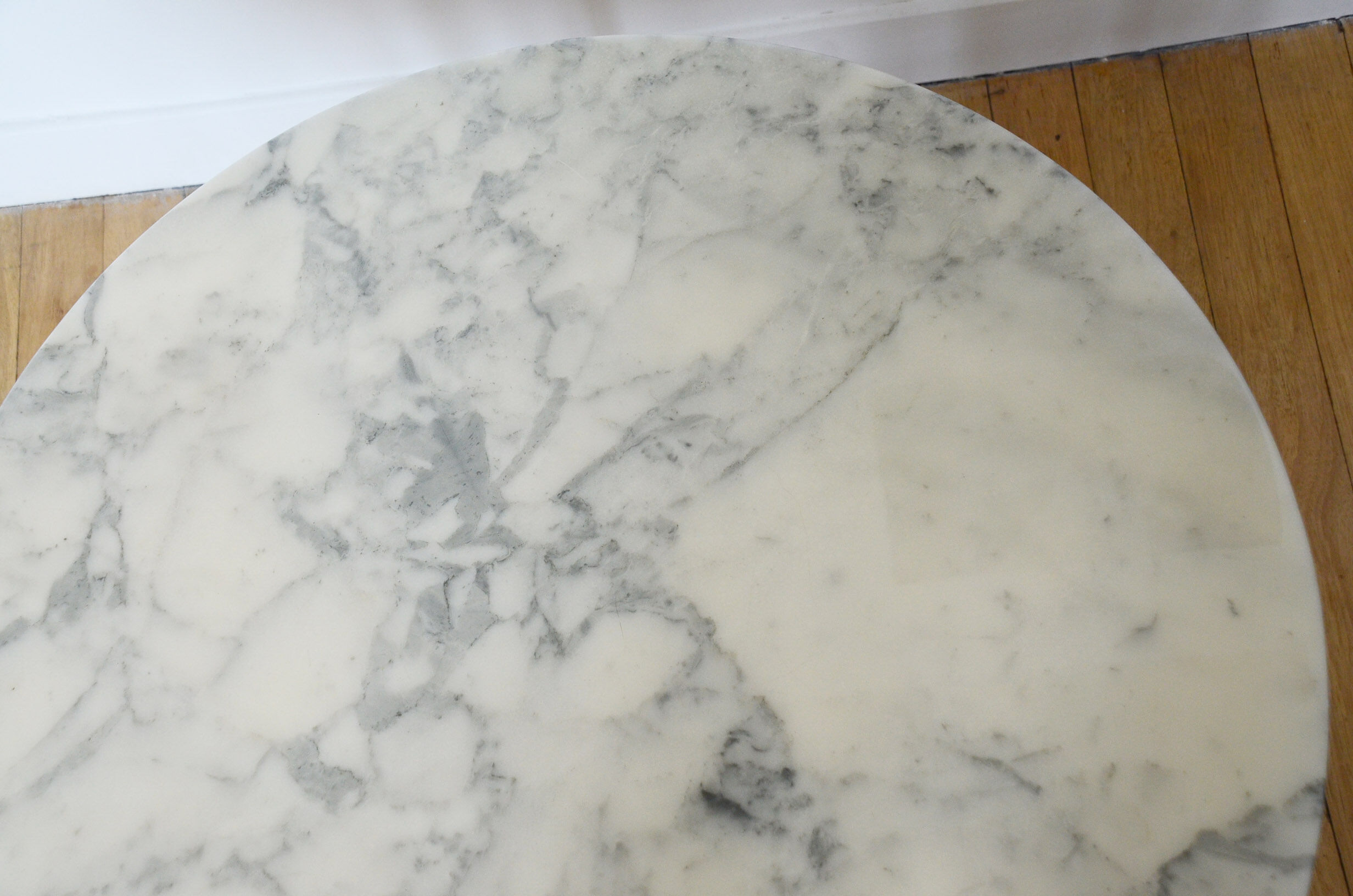 60s marble round coffee table