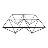 Alanda-style glass and steel coffee table from 1990.