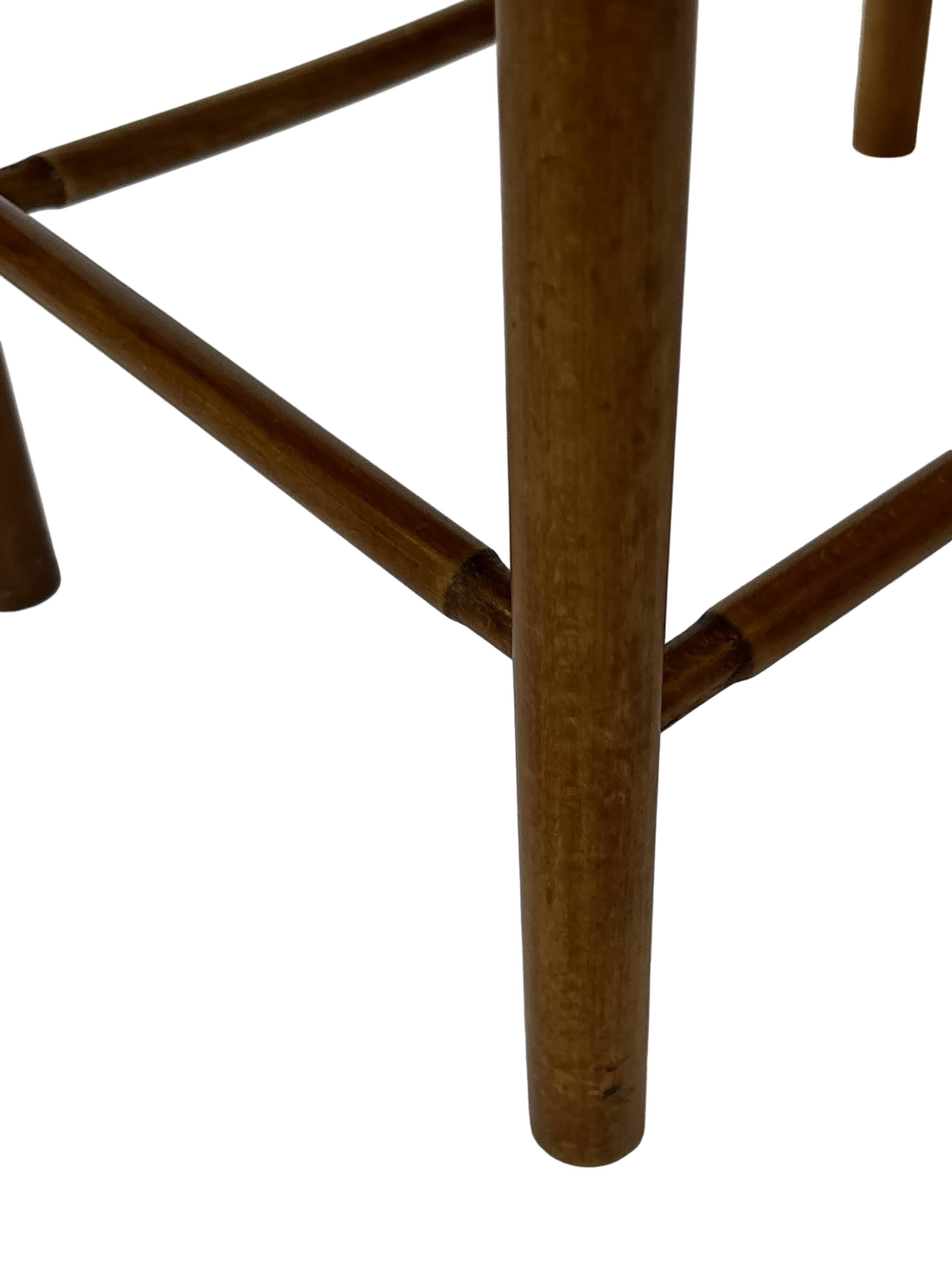 Vintage Stool Danish Papercord Rope small Stool Mid Century