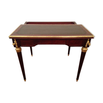Games portfolio of Napoleon III style speckled mahogany table