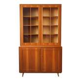 60's glass bookcase