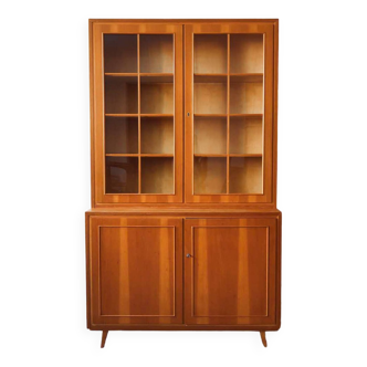 60's glass bookcase