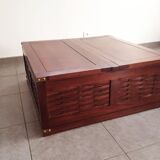 Table basse coffre acajou