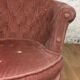 Powdered pink velvet toad chair