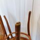 Set of 4 Vintage Bentwood Dining Chairs: Cane Back, Leather Seat, Thonet St