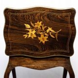 Napoleon III style floral marquetry work table / hairdresser's table.