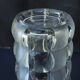 Art Deco Made in Czehoslovakia  Satin and Clear Glass - 22 cm tall