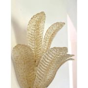 Gold “Graniglia” Leaf Murano Glass Wall Sconces in Venetian Style - a Pair