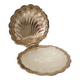 Soap dish or shell tray in silver metal
