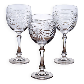 Antique Lorraine Crystal glasses from the Gérard collection