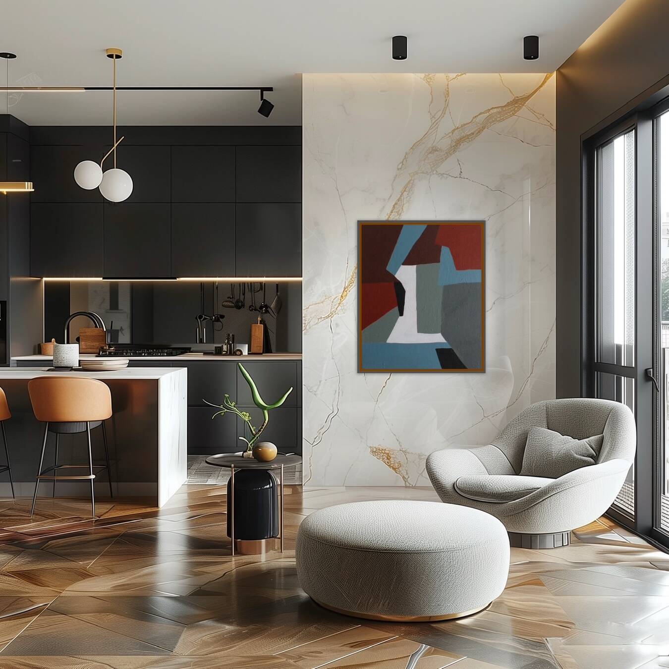 Contemporary abstract "Fragment of stillness" by Bodasca