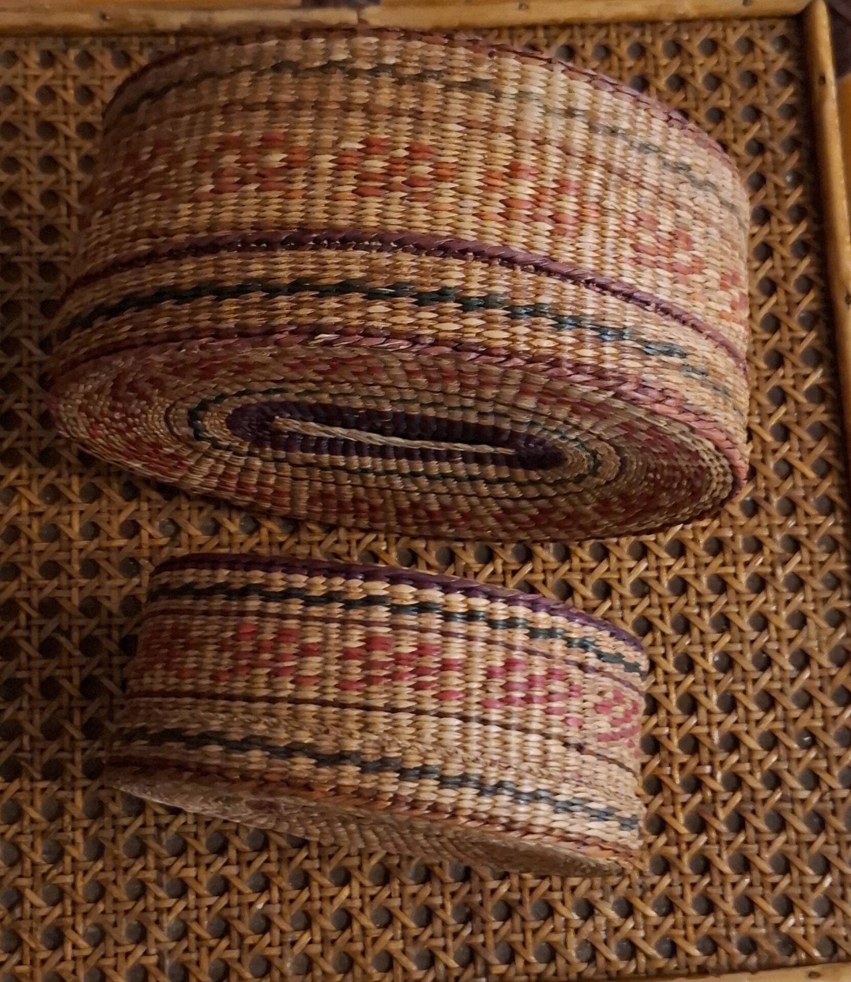 Nesting boxes made of straw.