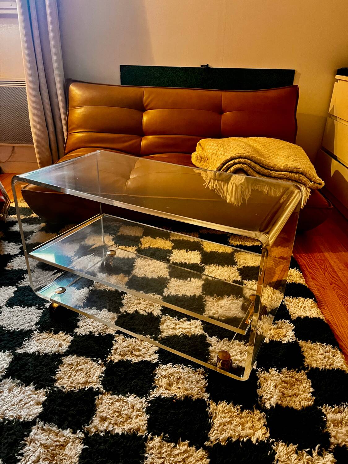 1970s Plexiglass coffee table