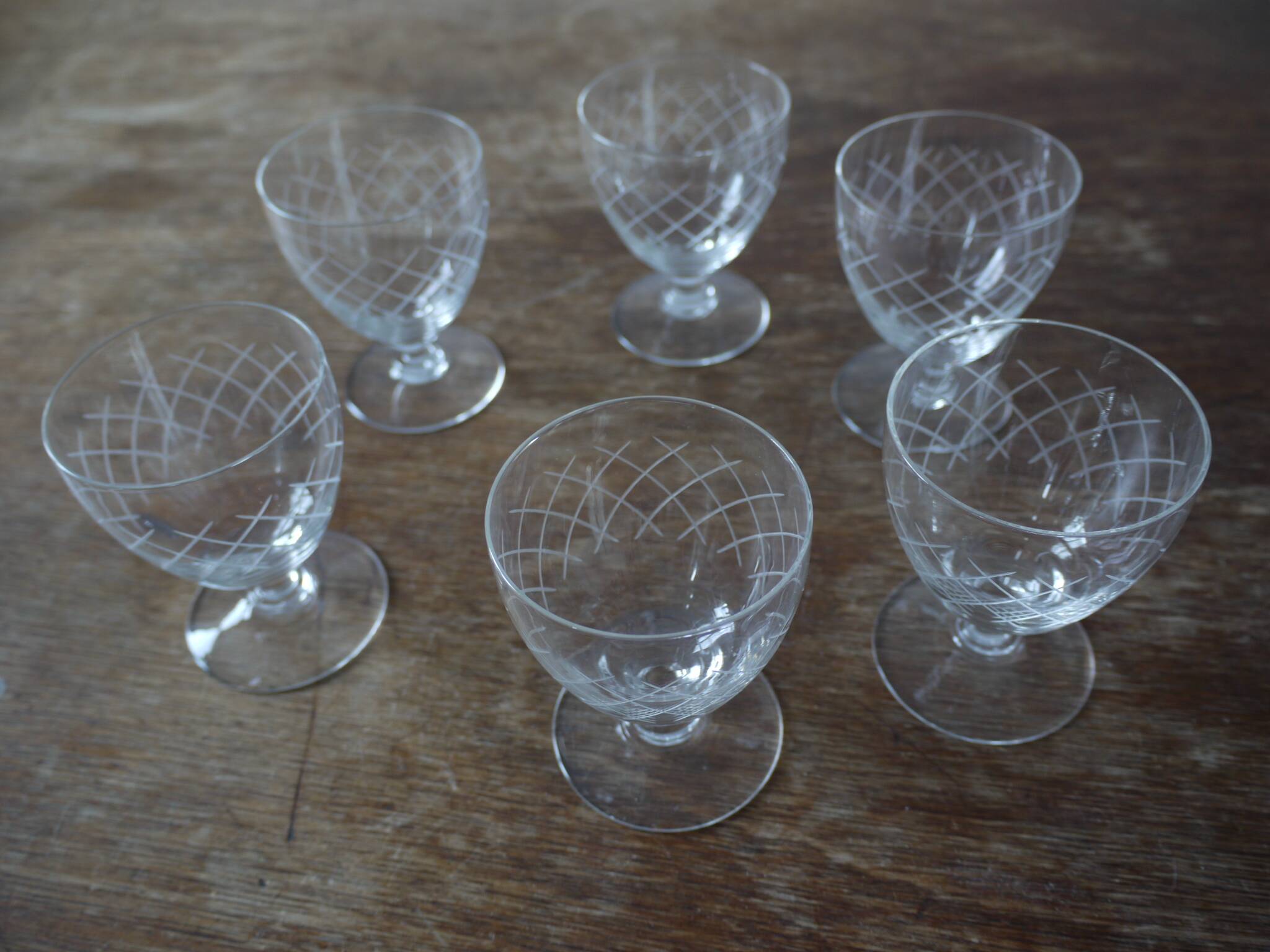 Lot de 6 petits verres à pied