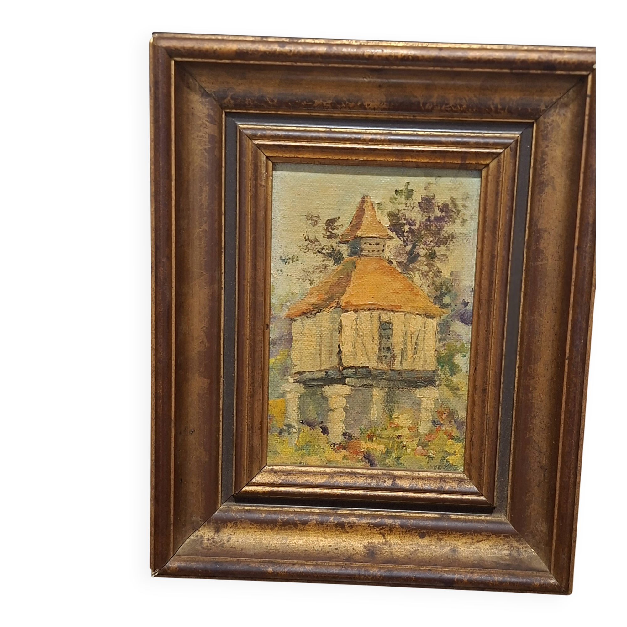 Old painting oil on canvas "Pigeon House" — Dutilleul Gallery (Albi)