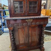 Library buffet with two bodies in rosewood, Napoleon III period.