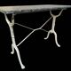 Parisian bistro table in cast iron and gray marble 1900
