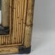 Midcentury palm regency bamboo rattan pencil reed mirror