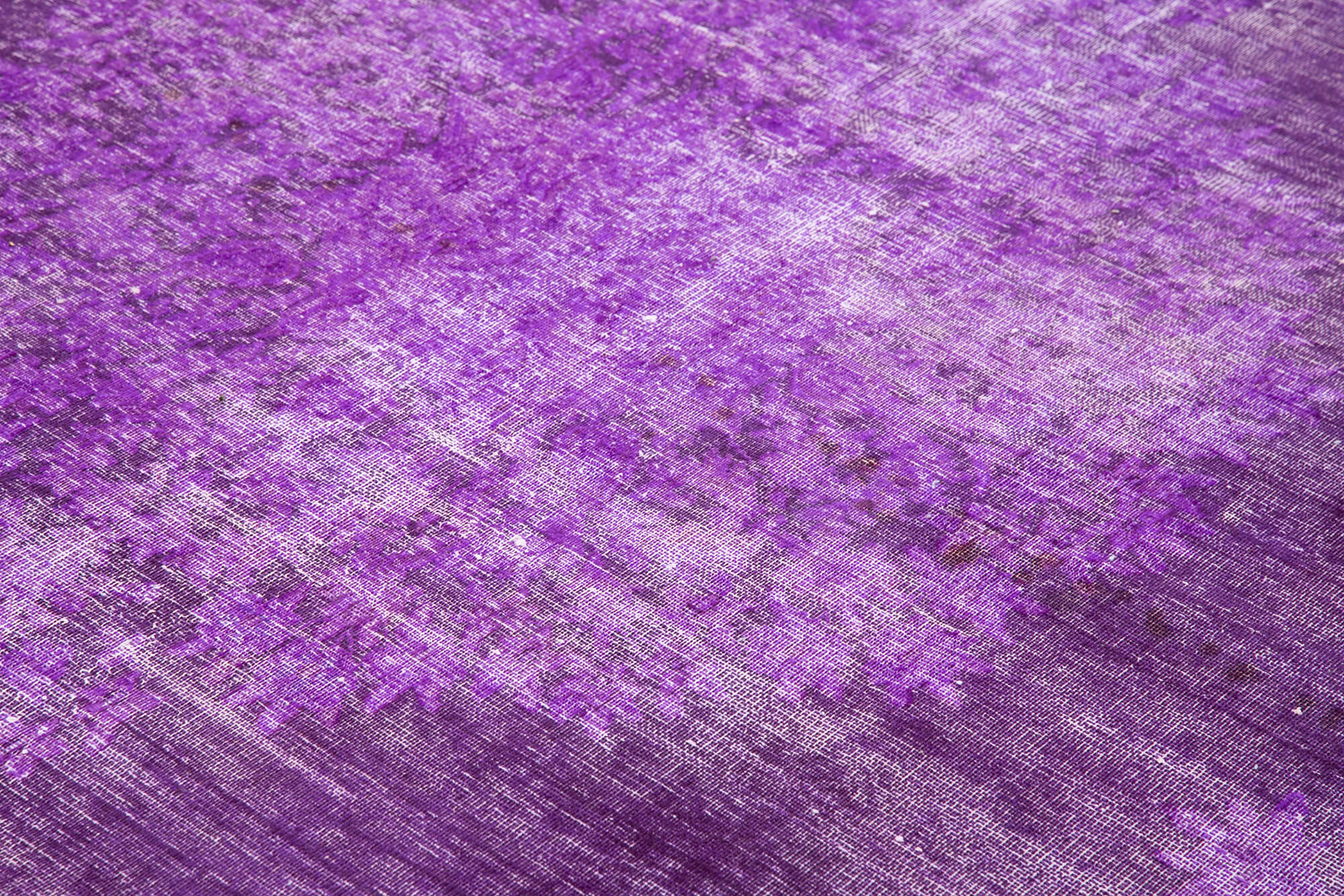 Handmade persian overdyed 292 cm x 401 cm purple wool rug