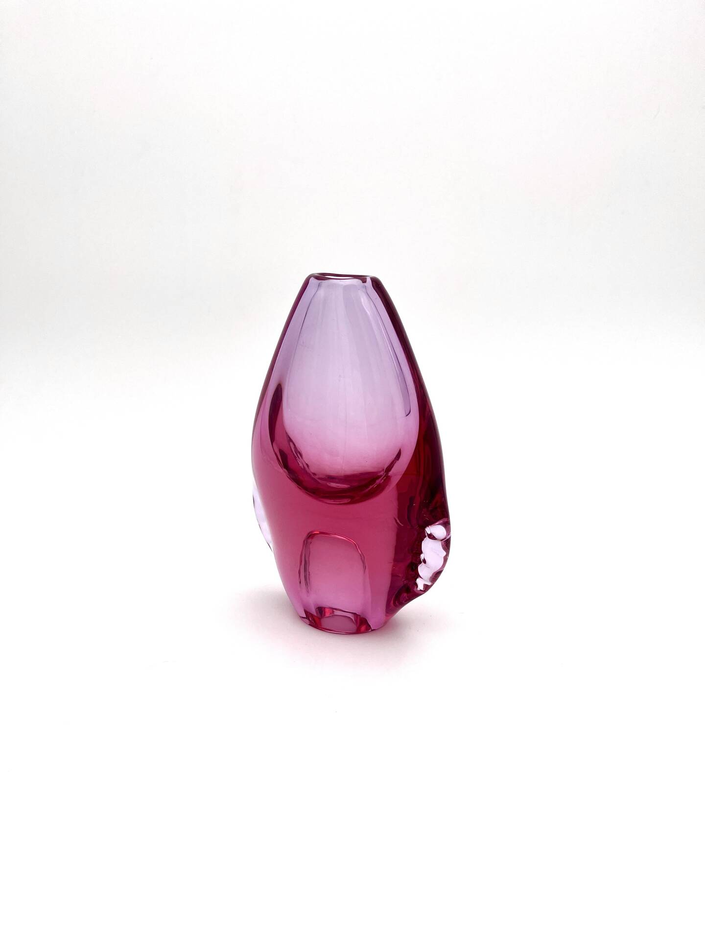 Vase Miloslav Klinger ZBS Verre Bohême Rubis