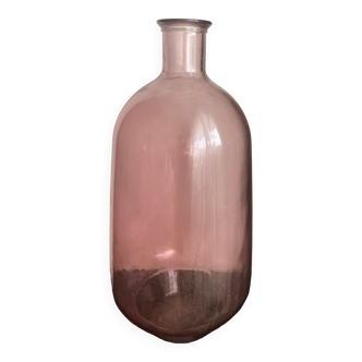 Large candy jar in parma pink glass