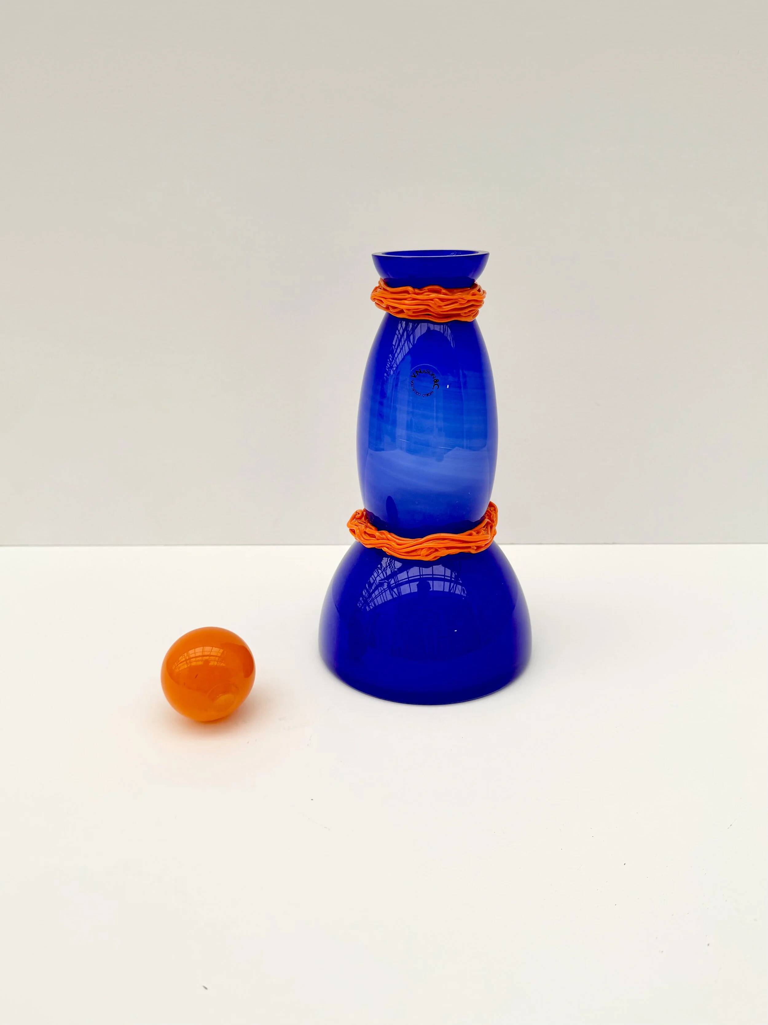 Bottle by Vincenzo Nason & Cie in Murano glass, Italy 1980