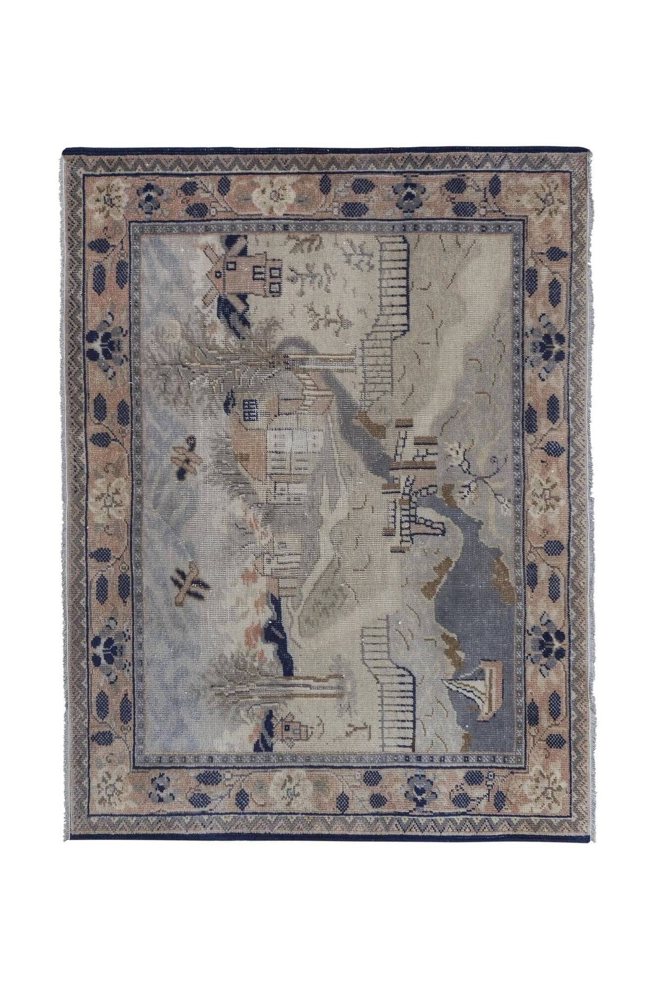 Tapis turc vintage fait main