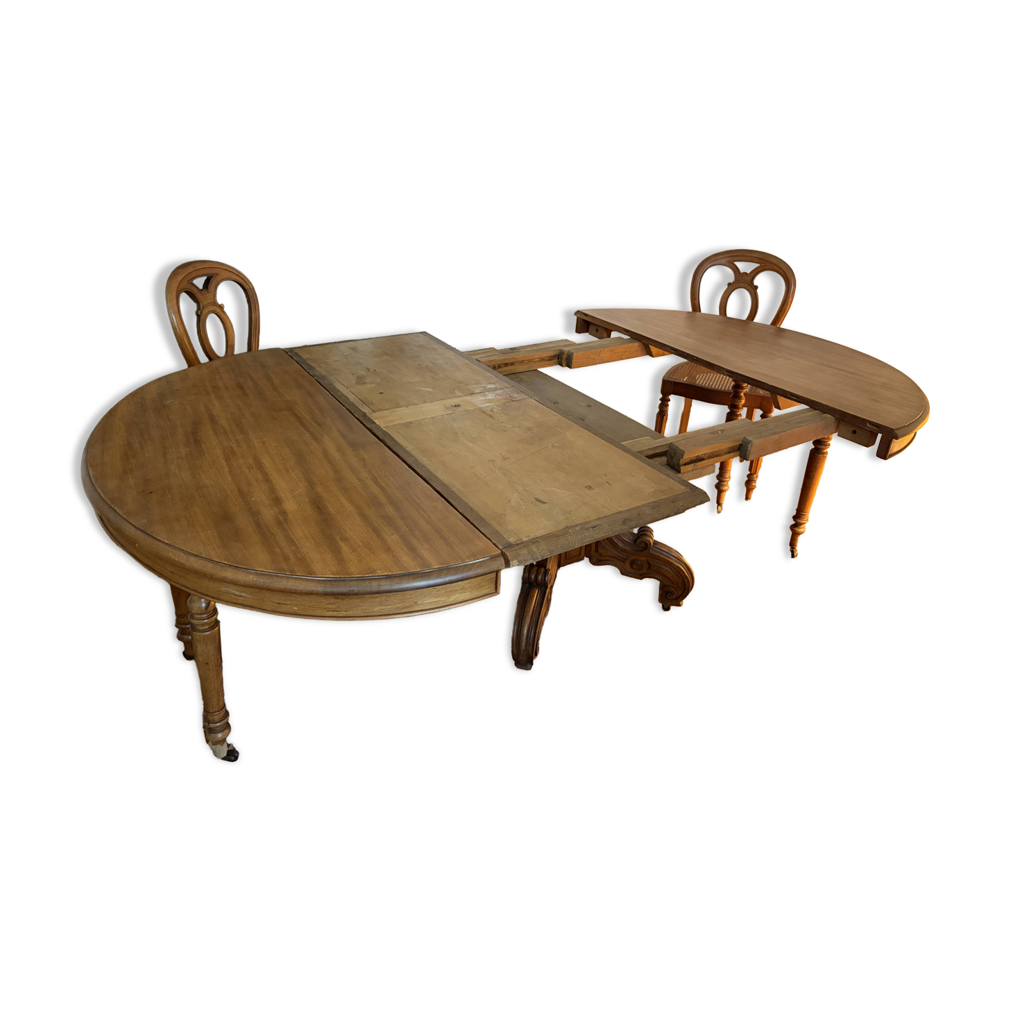 Antique mahogany table in Second Empire/Napoleon III style.
