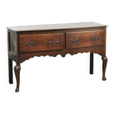 Antique 18th-century English oak dresser/sideboard with brass handles