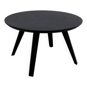 Table basse ronde Ø70 cm Oblique de chez Prostoria plateau Fenix noir