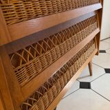 Vintage chest of drawers with compass feet