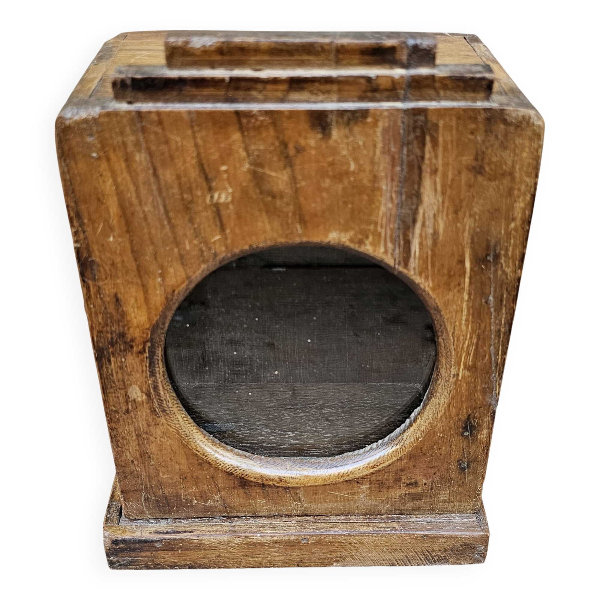 Art Deco teak wall display case