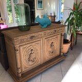 Antique carved and sandblasted sideboard