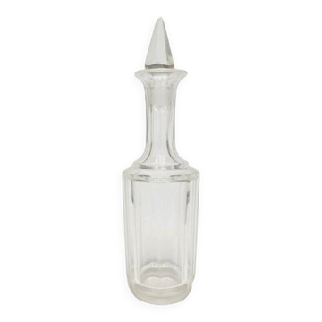 Biedermeier style Czechoslovakian olive and oil carafe, 1900s