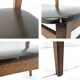Chaise vintage design danois en bois avec assise en simili cuir olive brun