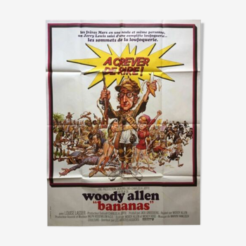 Affiche cinéma "Bananas" Woody Allen 120x160cm 1971