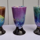 Set of three Morvan ceramic mazagrans