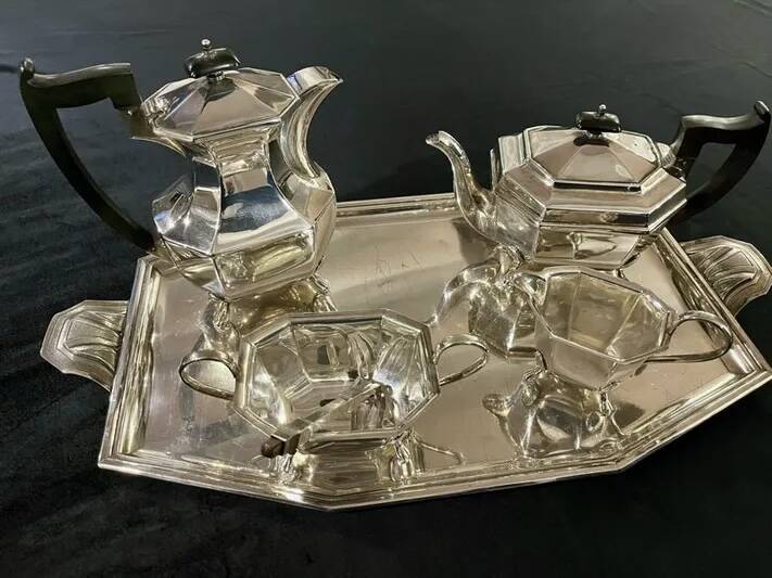 Art Deco silver-plated tea/coffee service