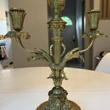 Set of two bronze candlesticks