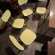 4 chaises en formica jaune