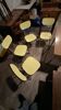 4 yellow Formica chairs