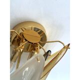 Contemporary Modern Multicolour Amber "Rondini" Murano Wall Sconces - Set of