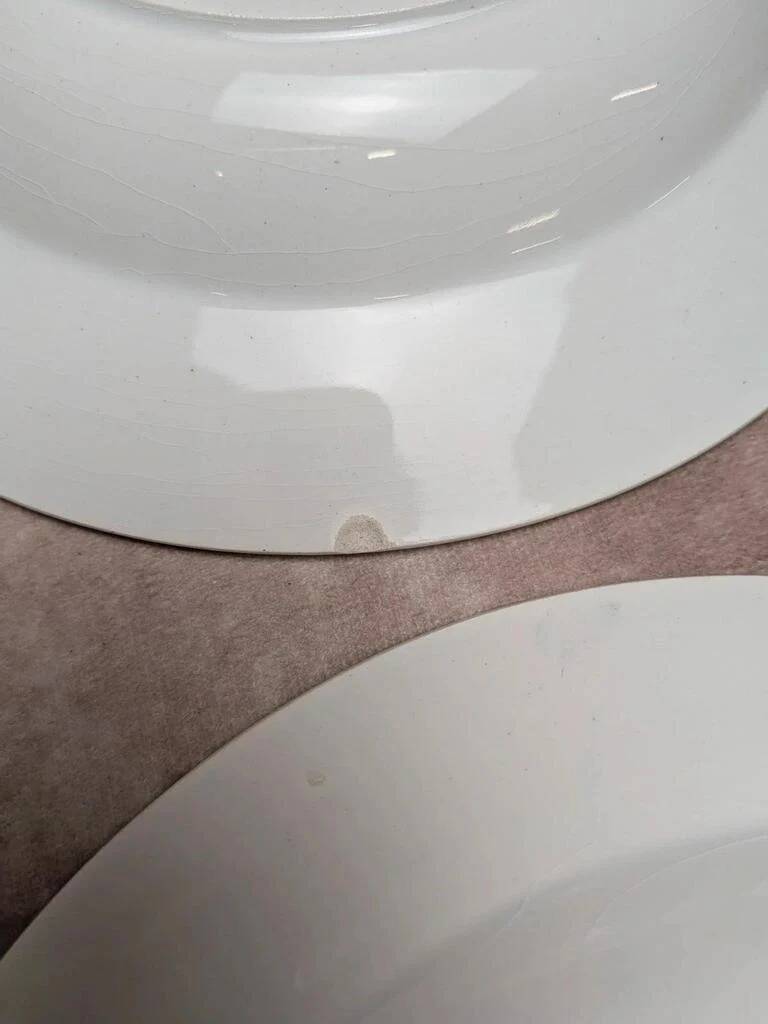 Set of 9 deep plates Terre de Fer St Amand model Andrinople