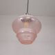 Art Deco pendant lamp with pink glass shade, 1930s