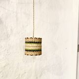 Rattan lamp, fabric cable 3 metres