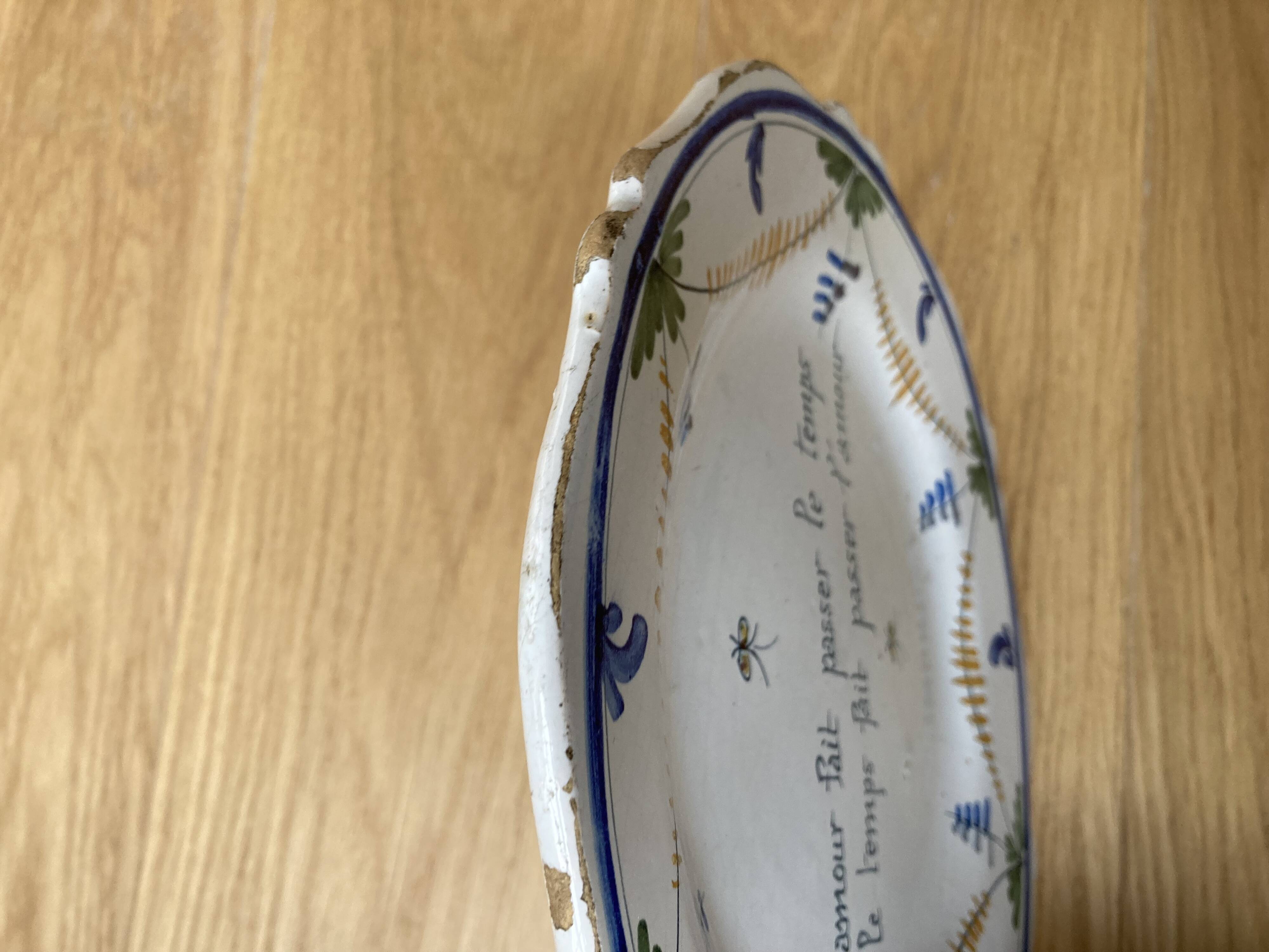 Antique earthenware plate