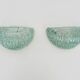 Pair of designer wall lights in vintage glass slats from the 70s/80s