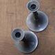 Pewter candlestick candle holders (pair)