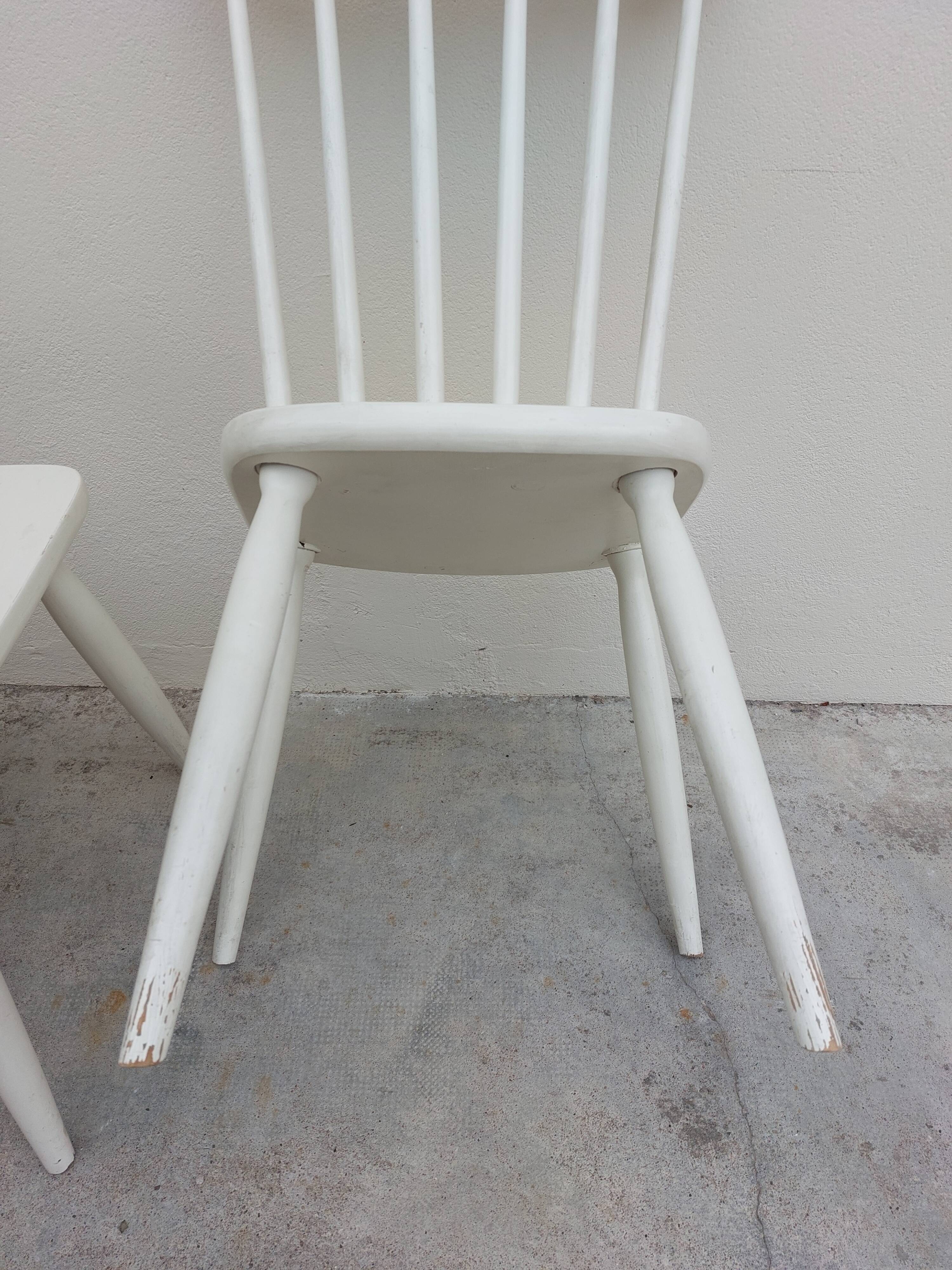 Série de 6 chaises de bistrot vintage