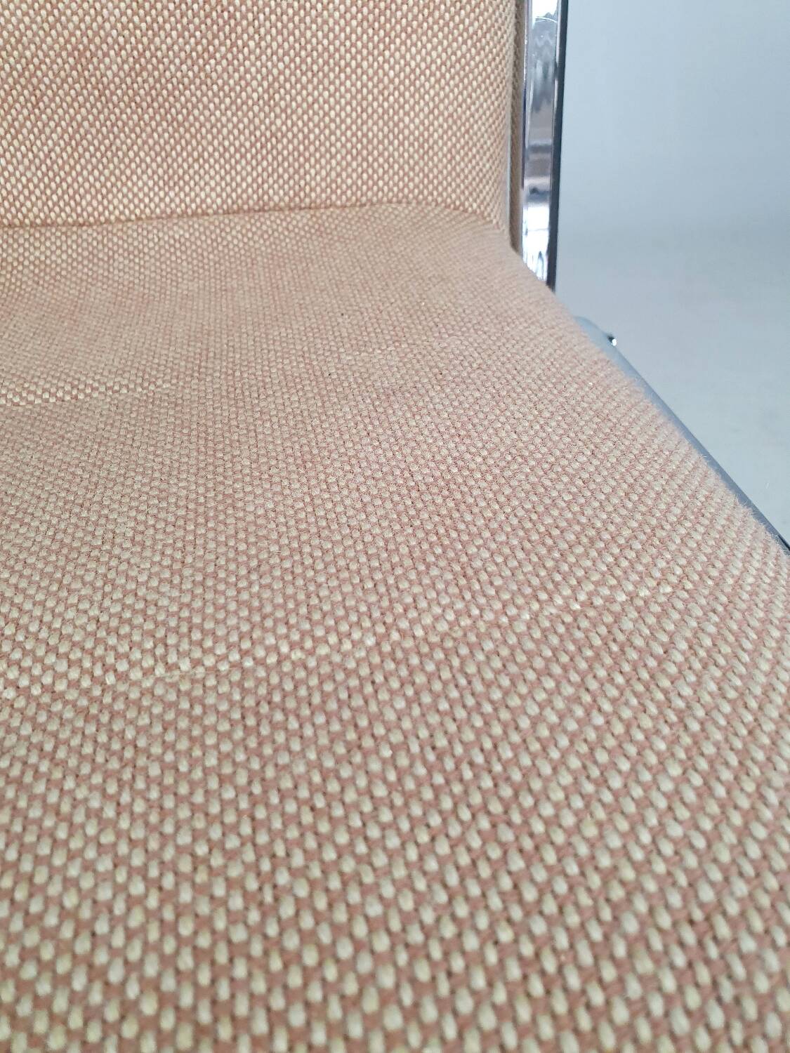 Chauffeuse vintage,  tissu et chrome